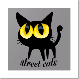 street cats Posters and Art